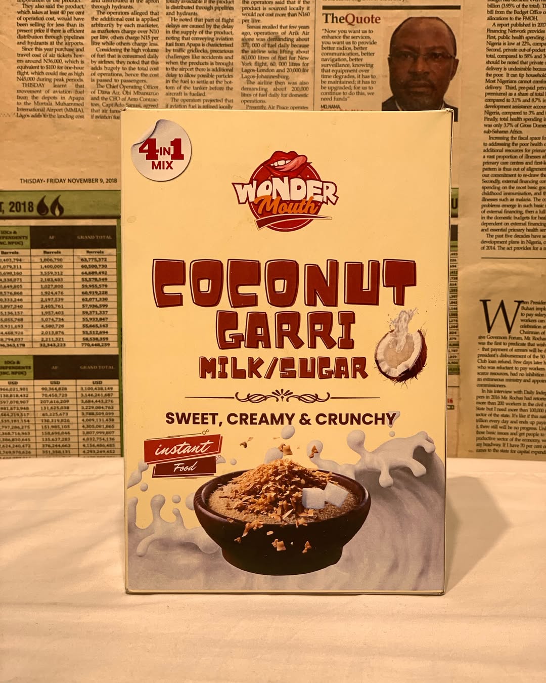 Coconut Garri Milk & Sugar (Take Away)